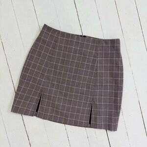 Sunday Best Aritzia Houndstooth Plaid Mini Skirt Size 0